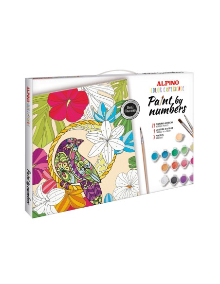Juego alpino didactico pinta por numero alpino tropical