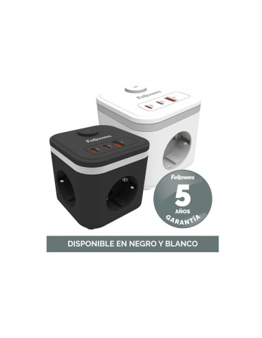 Regleta fellowes cubo multienchufes 3 tomas...