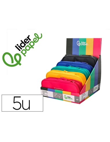 Estuche portatodo liderpapel color pop 2...