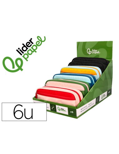 Estuche portatodo liderpapel duo 3 cremalleras...