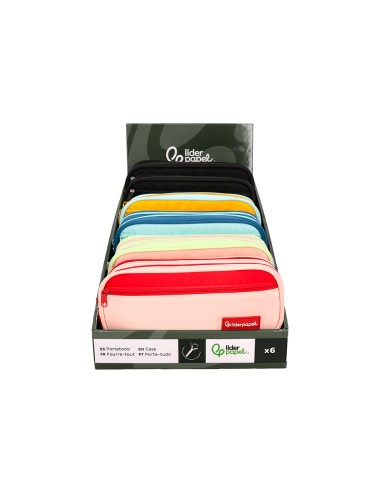 Estuche portatodo liderpapel duo 2 cremalleras...