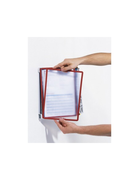 Portacatalogo de pared durable vario wall con 10 fundas din a4 colores surtidos