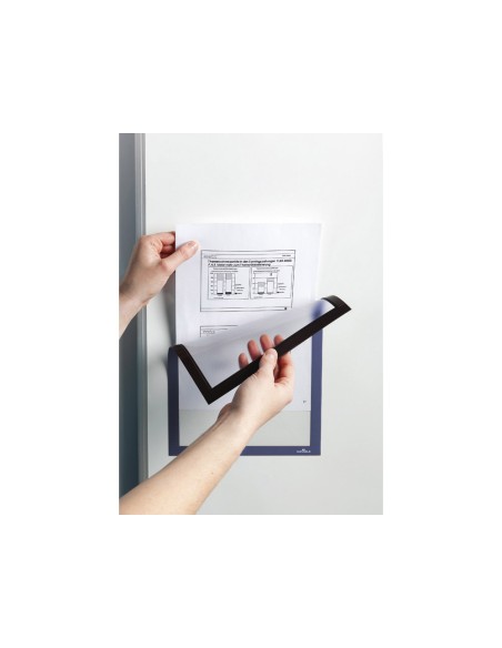 Marco porta anuncios durable duraframe magnetico din a4 color negro pack de 5 unidades