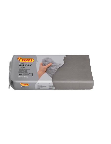 Pasta para modelar jovi air dry clay 1000 gr gris