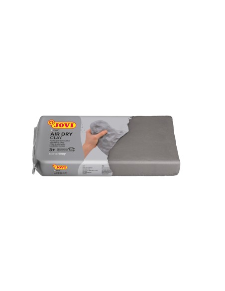 Pasta para modelar jovi air dry clay 500 gr gris