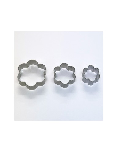Cortador metalico sio-2 flor set de 3 piezas