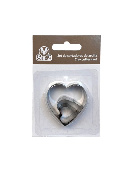 Cortador metalico sio-2 corazon set de 3 piezas