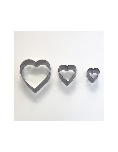 Cortador metalico sio-2 corazon set de 3 piezas