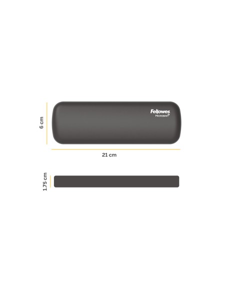 Reposamuñecas fellowes mini breyta negro 190x70x25 mm