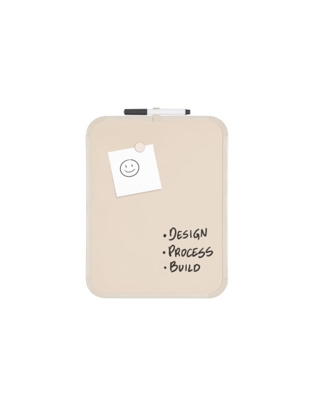 Pizarra blanca bi-office easy magnetica con rotulador color beige 279x355 mm