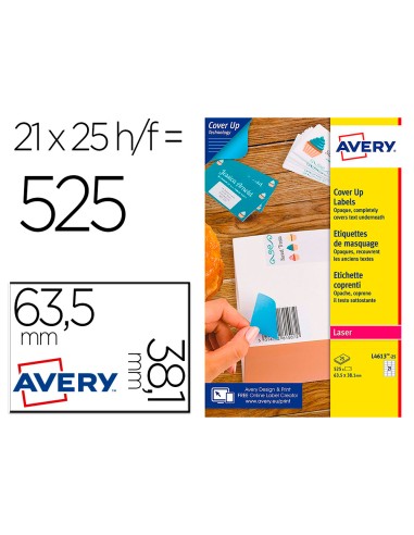 Etiqueta adhesiva cubriente avery permanente...