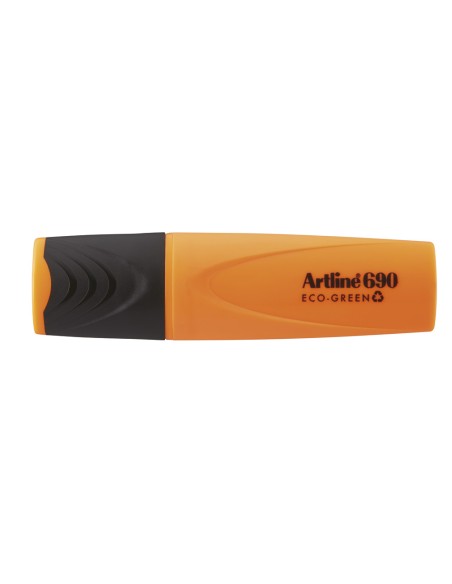 Rotulador artline fluorescente ek-690 eco green punta biselada 1-4 mm naranja
