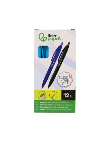 Boligrafo liderpapel punta 1 mm retractil con...