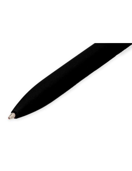 Boligrafo liderpapel punta 1 mm retractil con clip acabado soft touch tinta negra cuerponegro