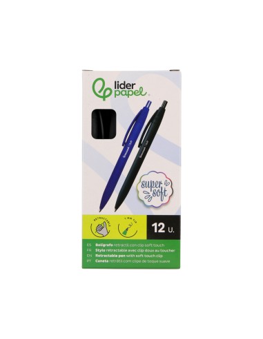 Boligrafo liderpapel punta 1 mm retractil con...