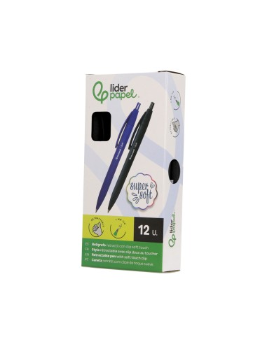 Boligrafo liderpapel punta 1 mm retractil con...