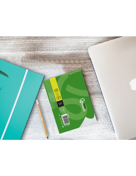 Recambio liderpapel din a5 apaisado 100 hojas 75 gr cuadro 4 mm 2 taladros con margen