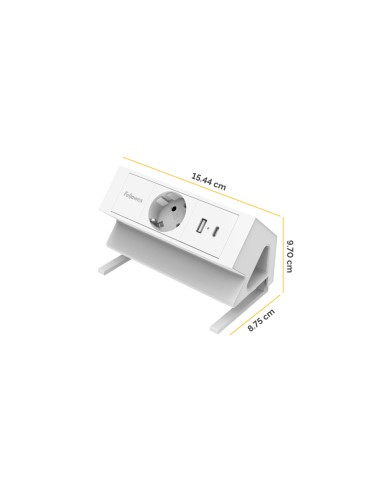 Regleta fellowes sobremesa 1 toma + usb a + usb...