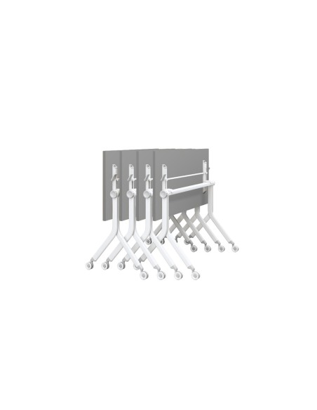 Mesa abatible rocada e-table regulable en altura estructura metalica gris/haya 160x70 cm