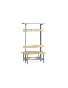 Banco de madera doble con...