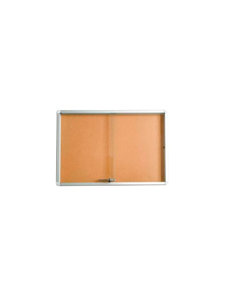Vitrina de anuncio rocada corcho puerta corredera 8xa4