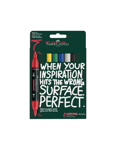 Rotulador faber castell acrilico doble punta...