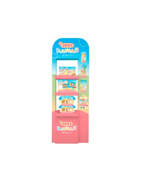 Expositor de suelo jovi serie kawaii 64 unidades surtidas