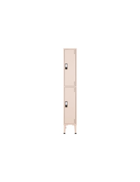Taquilla metalica bi-office 1 modulo 2 puertas color beige 1900x300x500 mm