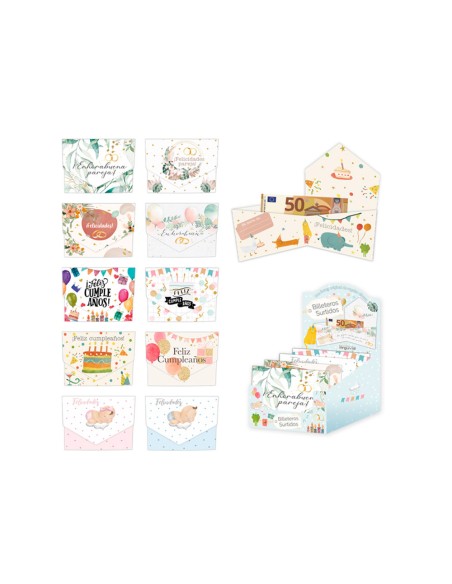 Billetero cierre surtido plata