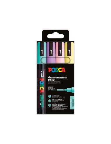 Rotulador uni posca pc-5m/8c estuche de 8...