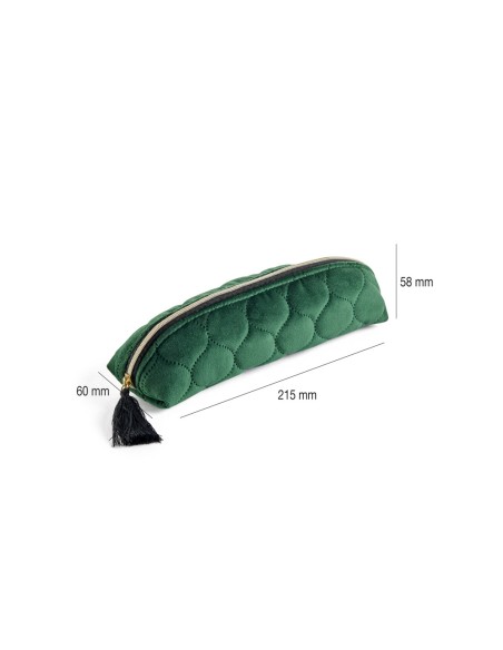 Bolso portatodo miquelrius highland days terciopelo verde 215x60x58 mm