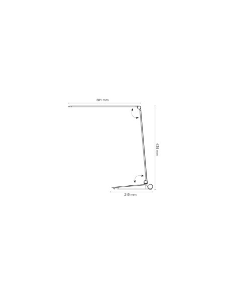 Lampara de escritorio q-connect sirio led 13w 800 lmtactil 3 niveles de color brillo regulable color plata