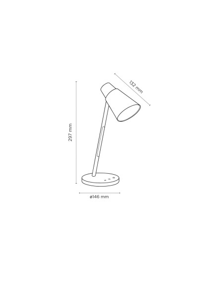 Lampara de oficina q-connect sobremesa abs tactil 6w 32 led 330lm color blanco