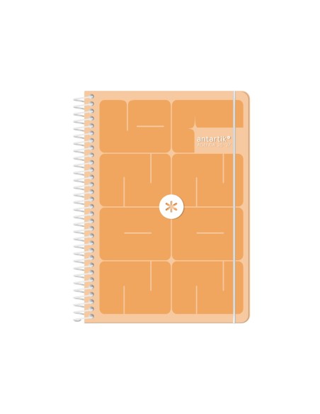 Agenda escolar antartik 26-27 espiral essentials dia pagina a5+ bilingue 80g papel fsc naranja
