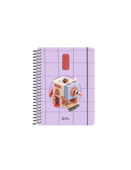 Agenda escolar liderpapel 26-27 espiral oriental dia pagina a6+ bilingue 80g papel fsc sacapuntas