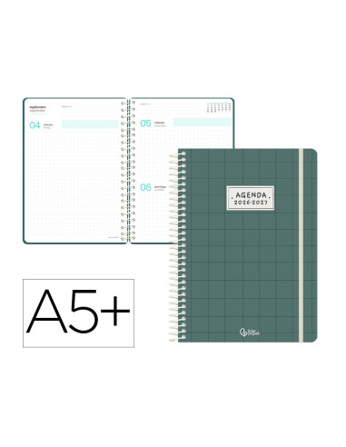 Agenda escolar liderpapel 26-27 espiral pattern...