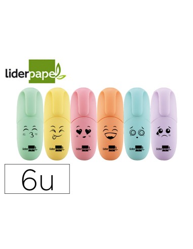 Rotulador liderpapel mini fluorescente pastel...