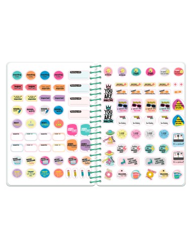 Agenda escolar liderpapel 26-27 espiral flowers...