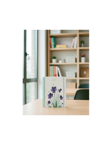 Agenda escolar liderpapel 26-27 espiral flowers...