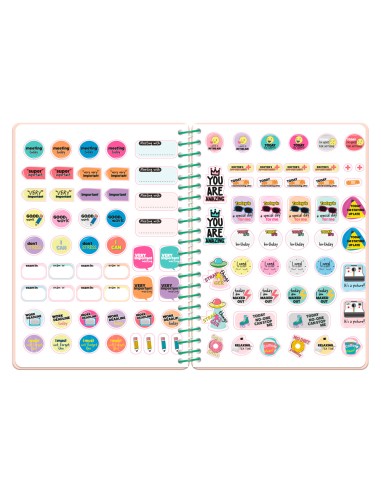 Agenda escolar liderpapel 26-27 espiral flowers...
