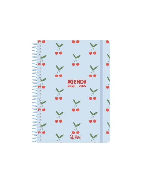 Agenda escolar liderpapel 26-27 espiral petite dia pagina a5 bilingue 80g papel fsc azul