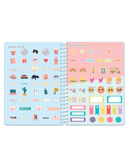 Agenda escolar liderpapel 26-27 espiral petite dia pagina a5 bilingue 80g papel fsc azul