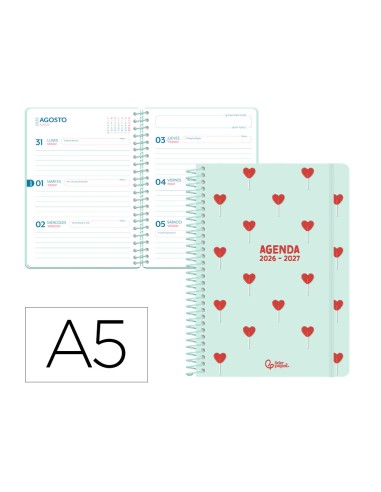 Agenda escolar liderpapel 26-27 espiral petite...