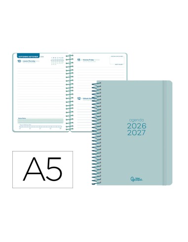 Agenda escolar liderpapel 26-27 espiral basic...