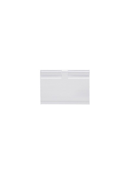 Soporte portaprecios q-connect para ganchos en t etiqueta 39x60mm transparente