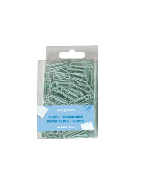 Clips imaginovo pastel 28 mm caja de 150 unidades azul