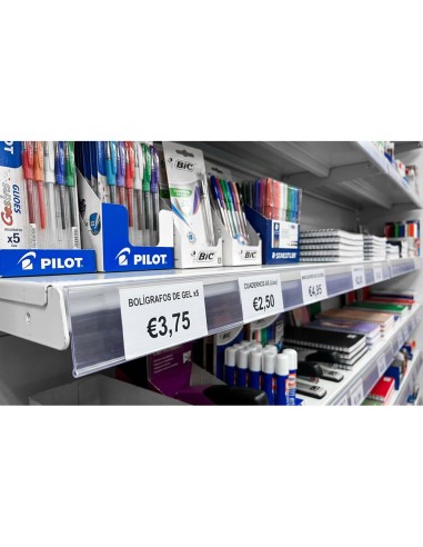 Soporte portaprecios q-connect adhesivo para...