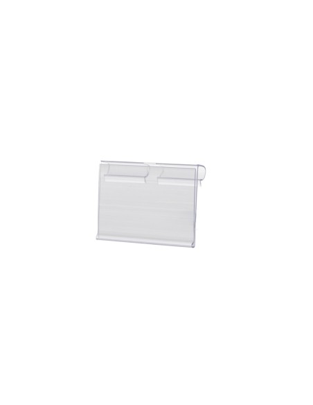 Soporte portaprecios q-connect para ganchos en t etiqueta 39x60mm transparente