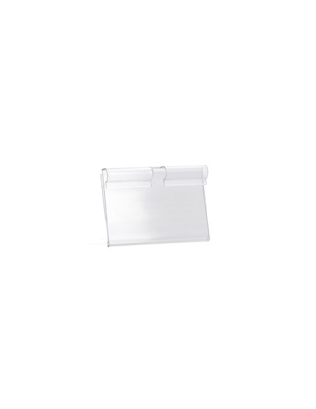 Soporte portaprecios q-connect para ganchos en t etiqueta 39x60mm transparente