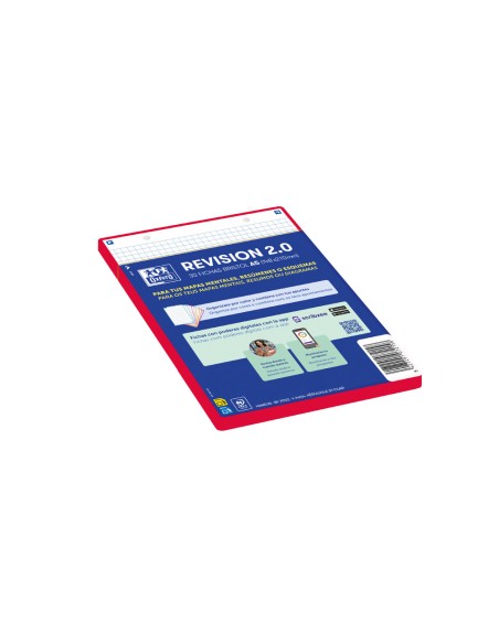 Ficha de revision oxford flashcards 2.0 148x210 mm 250 g cuadricula 5mm color rojo paquete de 30 unidades